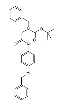 benzyl-[(4-benzyloxyphenylcarbamoyl)-methyl]carbamic acid tert-butyl ester结构式