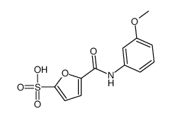 5-[(3-methoxyphenyl)carbamoyl]furan-2-sulfonic acid Structure
