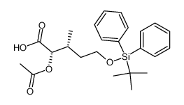 (2S,3R)-2-acetoxy-5-((tert-butyldiphenylsilyl)oxy)-3-methylpentanoic acid Structure