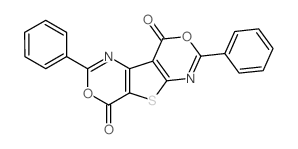 2,6-Diphenyl-4H,8H-thieno<2,3-d:4,5-d'>bis<1,3>oxazin-4,8-dion结构式