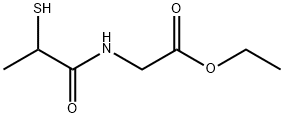 Glycine, N-(2-Mercapto-1-oxopropyl)-, ethyl ester结构式