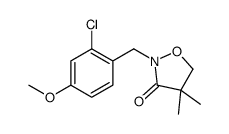 2-[(2-chloro-4-methoxyphenyl)methyl]-4,4-dimethyl-1,2-oxazolidin-3-one结构式