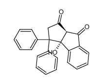 (3aR,8aS)-3a-hydroxy-3,3-diphenyl-2,3,3a,8a-tetrahydrocyclopenta[a]indene-1,8-dione结构式