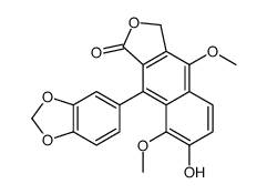 4-(1,3-benzodioxol-5-yl)-6-hydroxy-5,9-dimethoxy-1H-benzo[f][2]benzofuran-3-one结构式