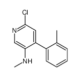 6-chloro-N-methyl-4-(2-methylphenyl)pyridin-3-amine结构式