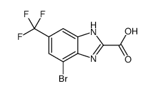 4-bromo-6-(trifluoromethyl)-1H-benzimidazole-2-carboxylic acid结构式