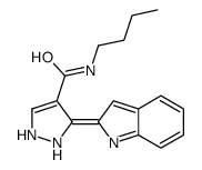N-butyl-3-indol-2-ylidene-1,2-dihydropyrazole-4-carboxamide结构式
