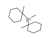 Dimethylbis(1-methylcyclohexyl)zinn Structure