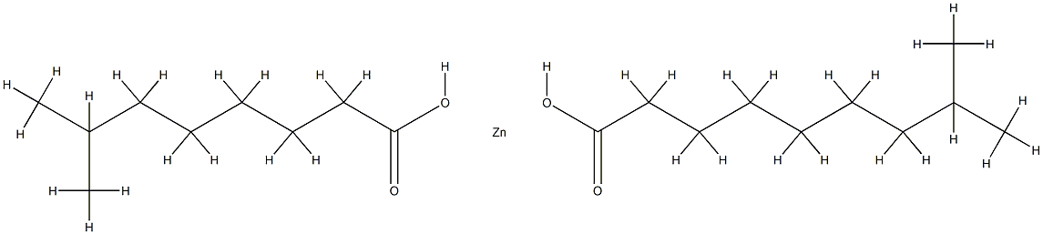 (isodecanoato-O)(isononanoato-O)zinc structure