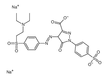 disodium,4-[[4-[2-(diethylamino)ethylsulfonyl]phenyl]diazenyl]-5-oxo-1-(4-sulfonatophenyl)-4H-pyrazole-3-carboxylate Structure
