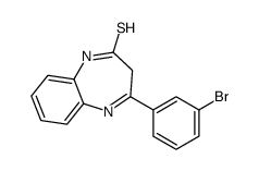 4-(3-bromophenyl)-1,3-dihydro-2H-1,5-benzodiazepin-2-thione structure