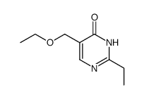 5-ethoxymethyl-2-ethyl-3H-pyrimidin-4-one结构式