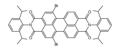 N,N'-bis(2,6-diisopropylphenyl)-1,6-dibromoperylene-3,4:9,10-tetracarboximide Structure