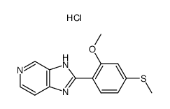 1H-Imidazo(4,5-c)pyridine, 2-(2-methoxy-4-(methylthio)phenyl)-, monohy drochloride structure