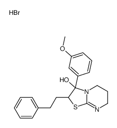 3-(3-methoxyphenyl)-2-(2-phenylethyl)-2,5,6,7-tetrahydro-[1,3]thiazolo[3,2-a]pyrimidin-3-ol,hydrobromide结构式