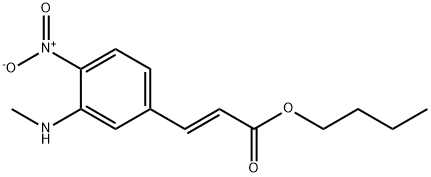 butyl (2E)-3-[3-(methylamino)-4-nitrophenyl]prop-2-enoate结构式