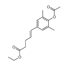 ethyl 5-(4-acetyloxy-3,5-dimethylphenyl)pent-4-enoate结构式