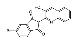 5-bromo-2-(3-hydroxyquinolin-2-yl)indene-1,3-dione结构式