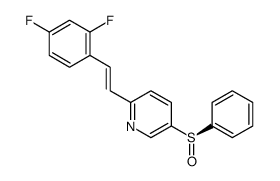 2-[2-(2,4-difluorophenyl)ethenyl]-5-[(R)-phenylsulfinyl]pyridine结构式
