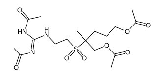 (Z)-2-((2-(2,3-diacetylguanidino)ethyl)sulfonyl)-2-methylpentane-1,5-diyl diacetate Structure