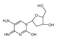 4,5-diamino-1-[(2R,4S,5R)-4-hydroxy-5-(hydroxymethyl)oxolan-2-yl]pyrimidin-2-one结构式