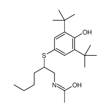 N-[2-(3,5-ditert-butyl-4-hydroxyphenyl)sulfanylhexyl]acetamide Structure