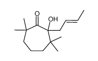 2-((E)-But-2-enyl)-2-hydroxy-3,3,7,7-tetramethyl-cycloheptanone Structure