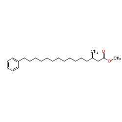 3-甲基-15-苯基十五烷酸甲酯结构式