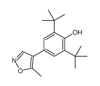 2,6-ditert-butyl-4-(5-methyl-1,2-oxazol-4-yl)phenol结构式