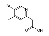 2-(5-bromo-4-methylpyridin-2-yl)acetic acid Structure