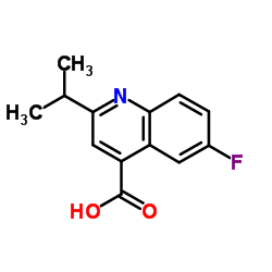 6-Fluoro-2-isopropyl-4-quinolinecarboxylic acid结构式
