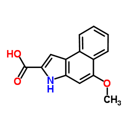 5-Methoxy-3H-benzo[e]indole-2-carboxylic acid结构式