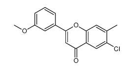 6-chloro-2-(3-methoxyphenyl)-7-methylchromen-4-one结构式