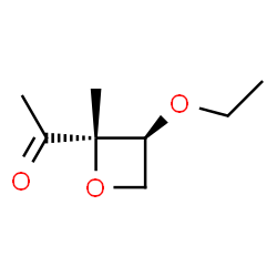 Ethanone, 1-(3-ethoxy-2-methyl-2-oxetanyl)-, trans- (9CI) Structure