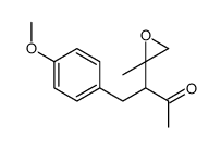 4-(4-methoxyphenyl)-3-(2-methyloxiran-2-yl)butan-2-one结构式