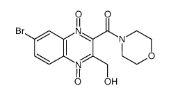 (7-Bromo-3-hydroxymethyl-1,4-dioxy-quinoxalin-2-yl)-morpholin-4-yl-methanone Structure