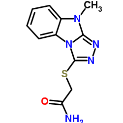 2-[(9-Methyl-9H-[1,2,4]triazolo[4,3-a]benzimidazol-3-yl)sulfanyl]acetamide Structure