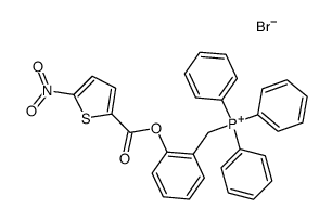 (2-((5-nitrothiophene-2-carbonyl)oxy)benzyl)triphenylphosphonium bromide结构式