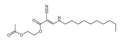 2-acetyloxyethyl 2-cyano-3-(decylamino)prop-2-enoate结构式