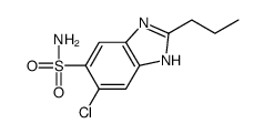 6-chloro-2-propyl-3H-benzimidazole-5-sulfonamide结构式