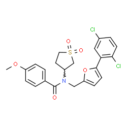 N-{[5-(2,5-dichlorophenyl)-2-furyl]methyl}-N-(1,1-dioxidotetrahydro-3-thienyl)-4-methoxybenzamide Structure