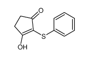 3-hydroxy-2-phenylsulfanylcyclopent-2-en-1-one结构式