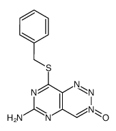 6-amino-8-(benzylthio)pyrimido[5,4-d][1,2,3]triazine 3-oxide结构式