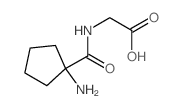 2-[(1-aminocyclopentanecarbonyl)amino]acetic acid structure