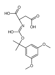 (2S)-2-[2-(3,5-dimethoxyphenyl)propan-2-yloxycarbonylamino]butanedioic acid结构式