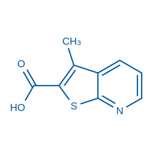 3-Methylthieno[2,3-b]pyridine-2-carboxylic acid structure