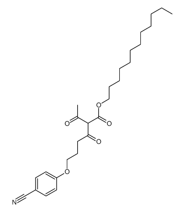 dodecyl 2-acetyl-6-(4-cyanophenoxy)-3-oxohexanoate Structure