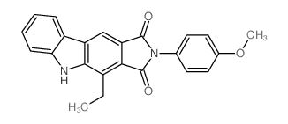 Pyrrolo[3,4-b]carbazole-1,3(2H,5H)-dione, 4-ethyl-2-(4-methoxyphenyl)- picture