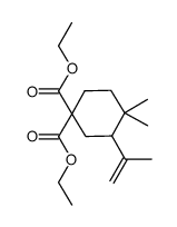 diethyl 4,4-dimethyl-3-(prop-1-en-2-yl)cyclohexane-1,1-dicarboxylate Structure