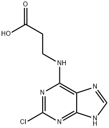 3-((2-chloro-9H-purin-6-yl)amino)propanoic acid Structure